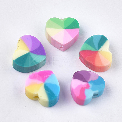 Handmade Polymer Clay Beads X-CLAY-T017-06-1