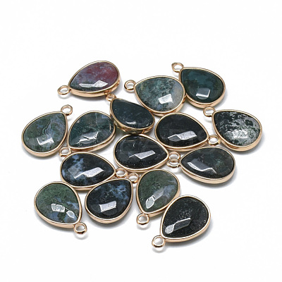 Natural Indian Agate Pendants G-T073-03C-1