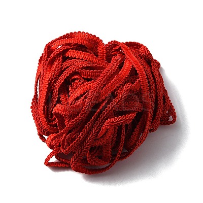Polyester Braided Lace Trim LS-OCOR-WH0079-51A-1