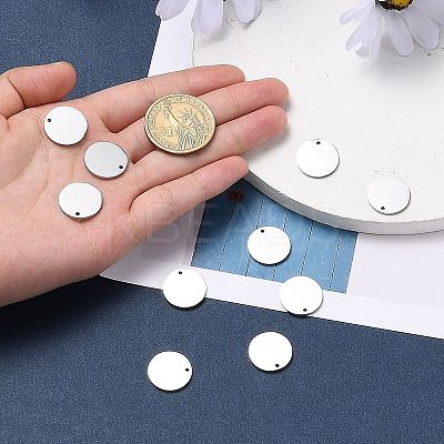 Non-Tarnish 304 Stainless Steel Stamping Blank Tag Mirror Polished Finish Pendants LS-STAS-L220-04P-A-1