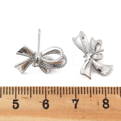 Brass Stud Earring Findings KK-K371-35P-1