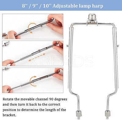 2 Sets 2 Style Iron Lamp Shade Harp Holder Bracket Accessories FIND-OC0002-26-1