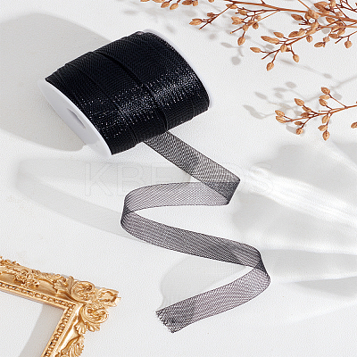 Polyester Fine Soft Horsehair Braid Boning DIY-LP0002-40B-1