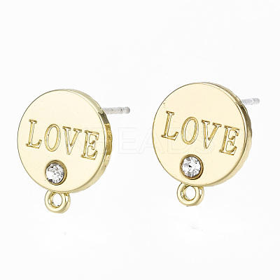 Alloy Stud Earring Findings PALLOY-T064-67LG-RS-1