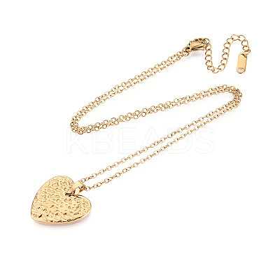 304 Stainless Steel Pendant Necklaces NJEW-T018-59G-1