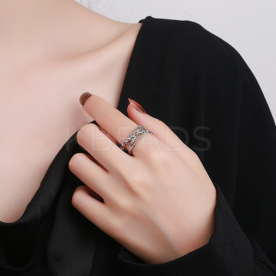 Rotatable Open Cuff Rings for Women LS-RJEW-S402-02P-1