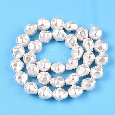Transparent Spray Painted Glass Beads Strands GLAA-N001-31-1