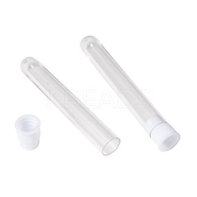 Clear Tube Plastic Bead Containers with Lid X-C065Y-1