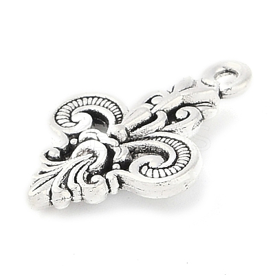 Tibetan Style Alloy Flower Pendants TIBEP-S291-22-RS-1