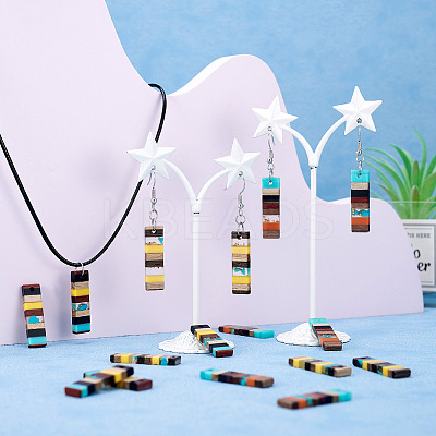 Translucent Resin & Walnut Wood Pendants RESI-TAC0017-47-A03-1