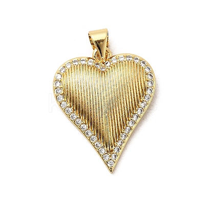 Brass Micro Pave Cubic Zirconia Pendants KK-A266-04G-G-1