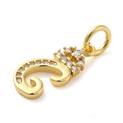 Brass Micro Pave Cubic Zirconia Pendants KK-M273-01G-C-1