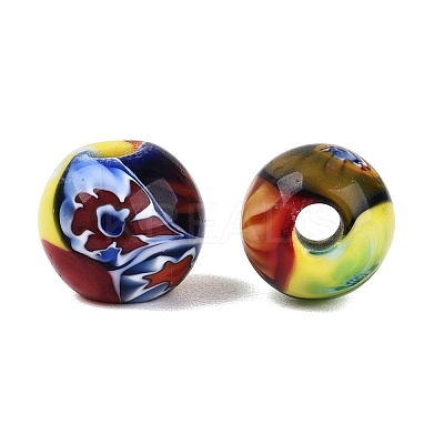 Handmade Millefiori Glass Lampwork Round Beads LA-N001-01A-12MM-1