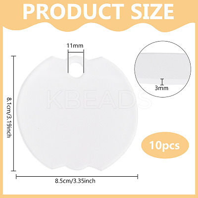 10Pcs Acrylic Heat Transfer Blanks Lid Decorations DIY-BC0013-71A-1