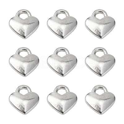 Tibetan Style Alloy Heart Charms TIBEP-LFH260Y-S-FF-1