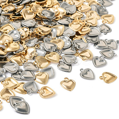 300Pcs 2 Style 304 Stainless Steel Charms STAS-PJ0001-38-1