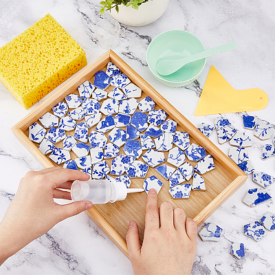 DIY Mosaic Serving Tray Home Decoration Making Kit DJEW-FG0001-35-1