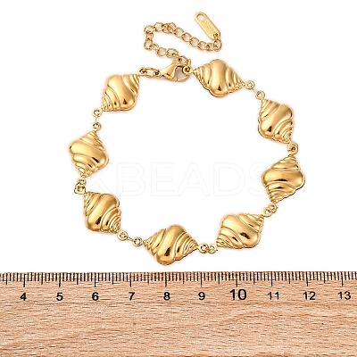 304 Stainless Steel Link Bracelets for Women BJEW-Z125-03G-03-1