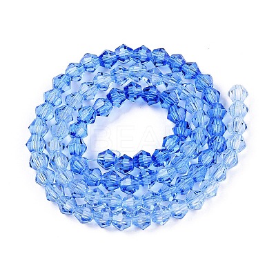 Gradient Color Baking Paint Glass Bead Strands DGLA-A039-T2mm-A020-1