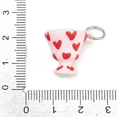 304 Stainless Steel Enamel Pendants STAS-L312-04P-02-1