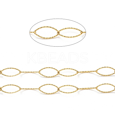 304 Stainless Steel Horse Eye Link Chains CHS-C009-05G-1