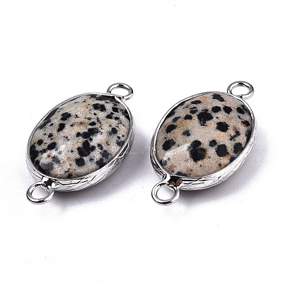 Natural Dalmatian Jasper Links/Connectors G-T131-102-16-1