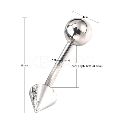 Non-Tarnish 316L Surgical Stainless Steel Eyebrow Ring AJEW-P002-A-10-1