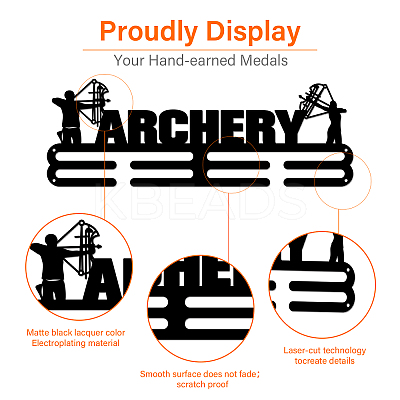 Fashion Iron Medal Hanger Holder Display Wall Rack ODIS-WH0021-302-1