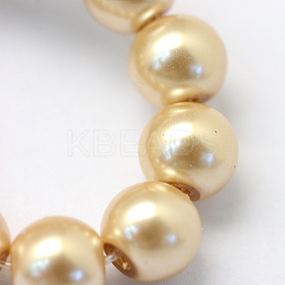 Baking Paint Glass Pearl Bead Strands HY-Q003-3mm-42-1