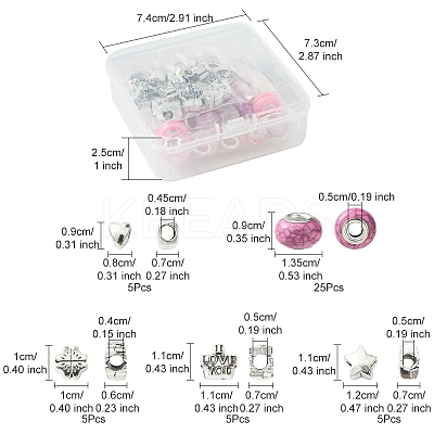DIY Tibetan Style Alloy & Resin European Beads Making Finding Kits DIY-FS0006-78C-1