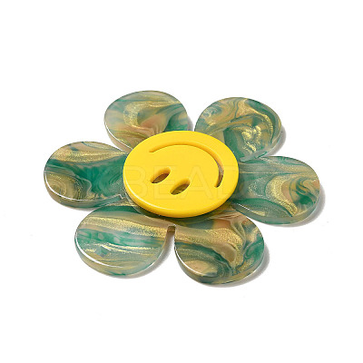 Two Tone Acrylic Big Pendants OACR-B008-D06-1