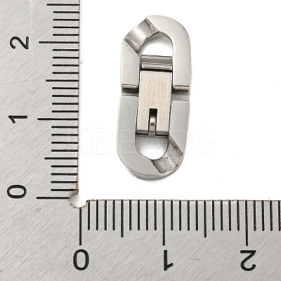 Non-Tarnish 304 Stainless Steel Fold Over Clasps STAS-B029-05B-1-1