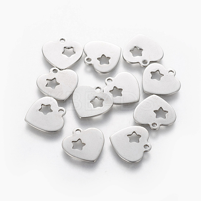 Non-Tarnish 201 Stainless Steel Charms STAS-L233-038P-1