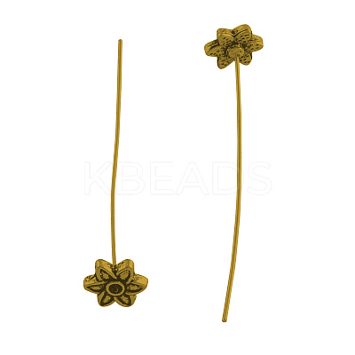 Tibetan Style Alloy Brooch Cabochon Settings TIBE-13056-AG-NR-1