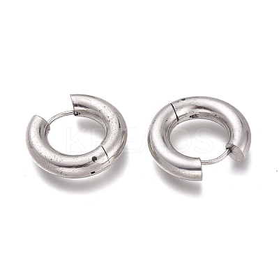 Tarnish Resistant 201 Stainless Steel Huggie Hoop Earrings EJEW-L256-05I-P-1