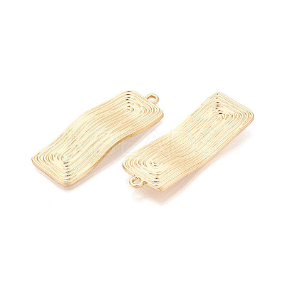 Rack Plating Textured Alloy Pendants PALLOY-T095-17G-1