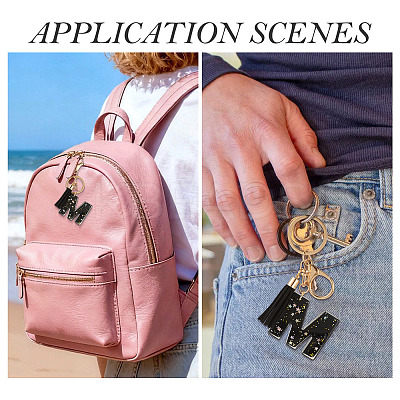 1Pc Resin Letter Keychains KEYC-TADJ0001-09M-1