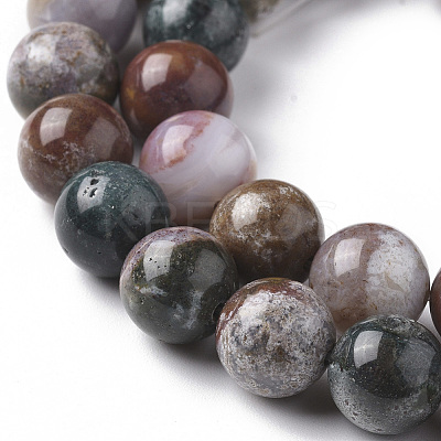 Natural Ocean Jasper Beads Strands G-F668-26-10mm-1