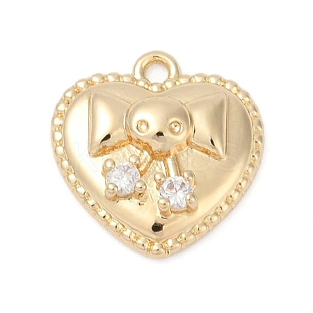 Brass Micro Pave Cubic Zirconia Pendants KK-Z094-01G-02-1