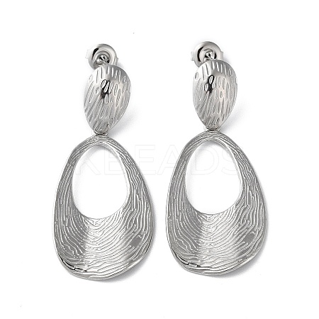 Non-Tarnish 304 Stainless Steel Dangle Stud Earrings STAS-Z052-28P-1