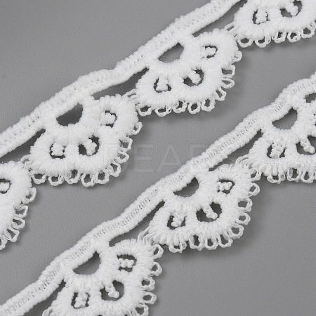 Polyester Lace Trims OCOR-WH0082-05B-1