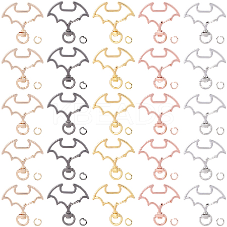 30 Sets 5 Colors Alloy Swivel Clasps FIND-SC0017-69-1