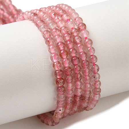 Natural Strawberry Quartz Beads Strands G-B090-A26-03-1
