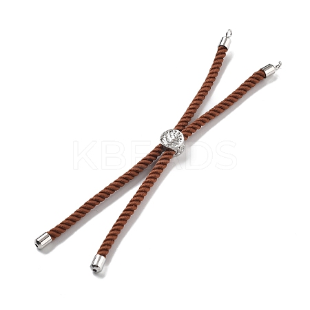 Twisted Nylon Cord Silder Bracelets DIY-B066-03P-09-1
