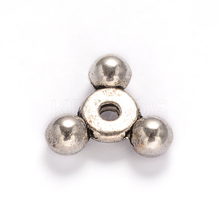 Triangle Tibetan Style Alloy Beads PALLOY-ZN46051-AS-RS-1