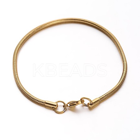 304 Stainless Steel Snake Chains Bracelets BJEW-O091-06G-1