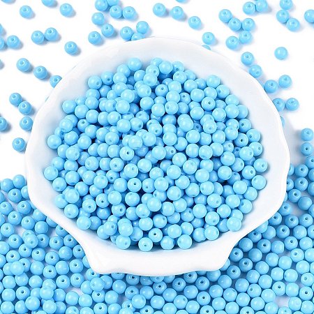 Opaque Baking Paint Glass Beads DGLA-T004-02Q-1