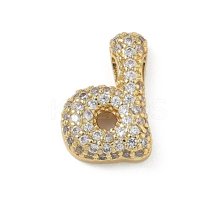 Brass Micro Pave Cubic Zirconia Pendants KK-A300-02G-D-1