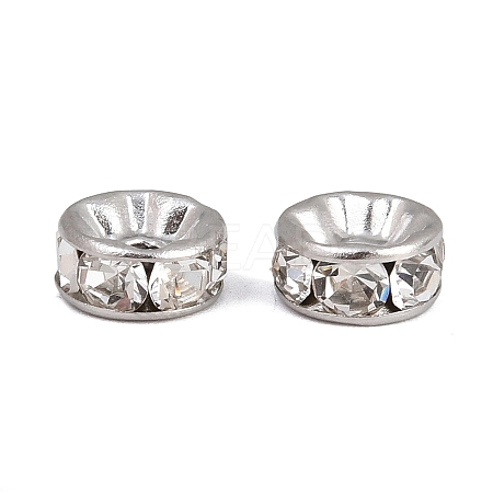 304 Stainless Steel Rhinestone Spacer Beads STAS-P444-01B-P-1