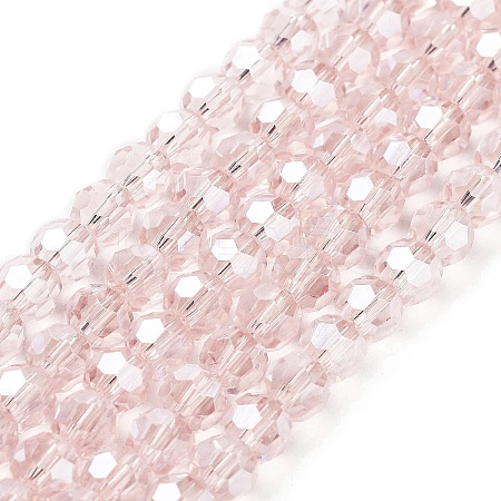 Electroplate Transparent Glass Beads Strands EGLA-A035-T6mm-A20-1